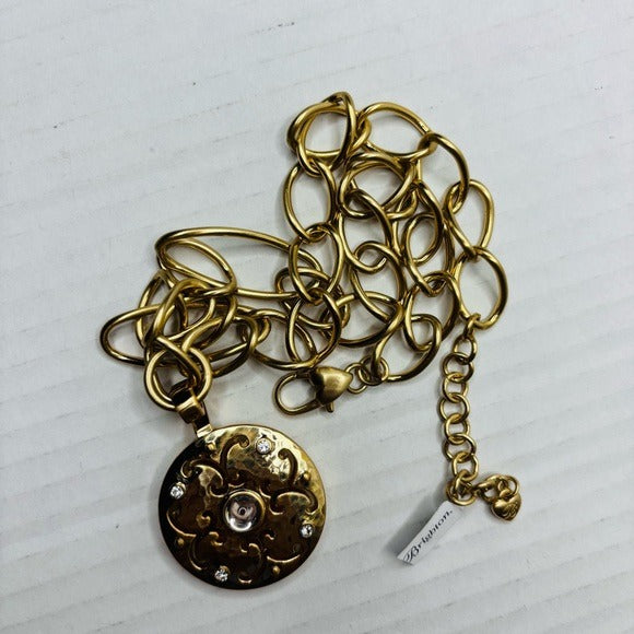New BRIGHTON Versailles Gold Saturn Reversible Necklace