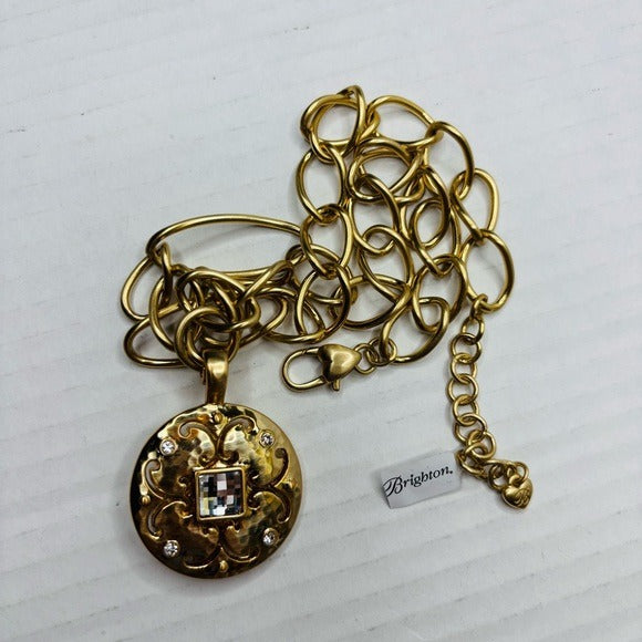 New BRIGHTON Versailles Gold Saturn Reversible Necklace