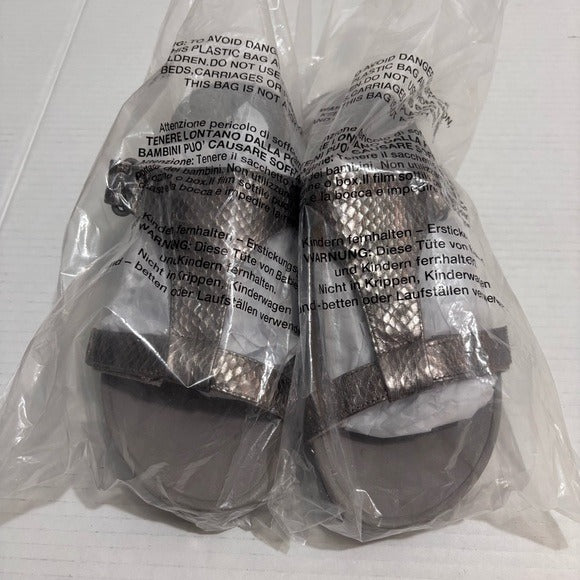 *New* VIONIC Ellie Adjustable Embossed Platform Slide Sandals Size 8
