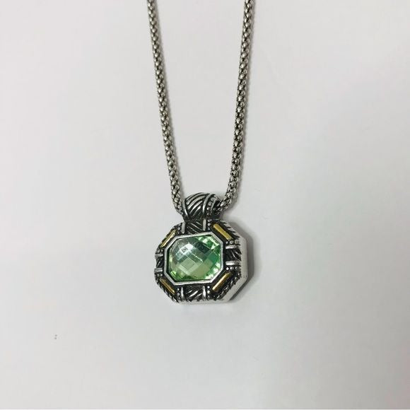 *NEW* BRIGHTON Silver Green Gem Necklace