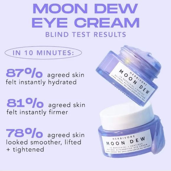 *NEW* HERBIVORE Moon Dew 1% Bakuchiol + Peptides Retinol Alternative Eye Cream