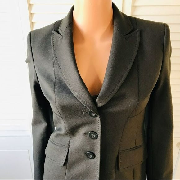 ANNE KLEIN Dark Gray Pant Suit Size 2P