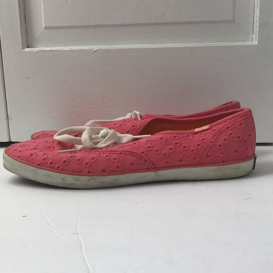 KEDS Coral Champion Eyelet Sneakers Size 8.5