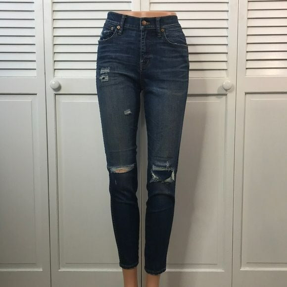 MADEWELL High Riser Skinny Skinny Distressed Jeans Size 26