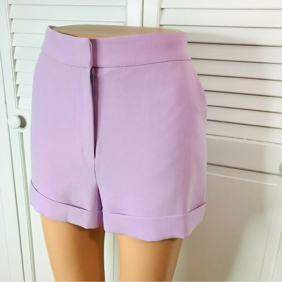 CINQ A SEPT Pale Iris Crepe Elaine Shorts Size 4