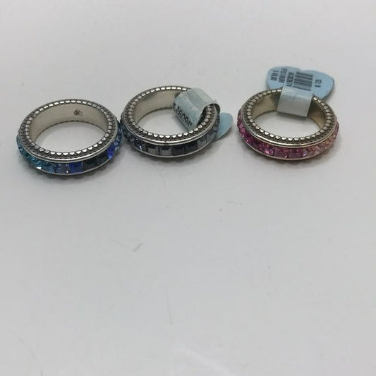 BRIGHTON Multicolor Set of 3 Rings Size 8