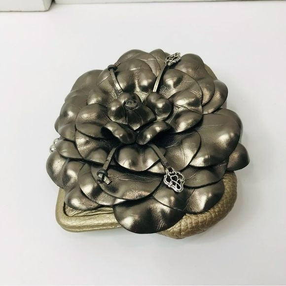 DON VINCENT Metallic Flower Avalon Bay Coin Purse