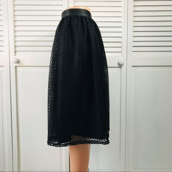 XHILARATION Black Fit & Flare Skirt Size L