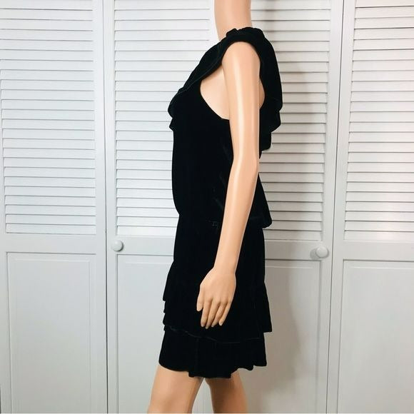 JOIE Kolda B Caviar Velvet One Shoulder Dress Size L *NEW*