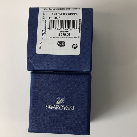 SWAROVSKI Gold Mine Ring Size 8 (new in box)