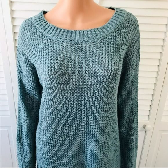 ZENANA PREMIUM Turquoise Knit Sweater Size S