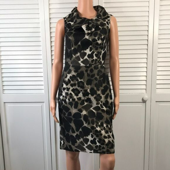 ECCOCI Black Gray Animal Print Dress Size 0