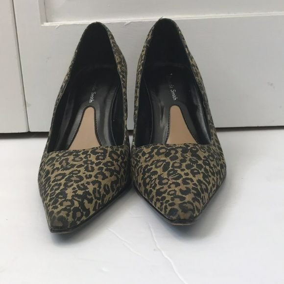 AMANDA SMITH Brown Black Animal Print Pointed Toe Heels Size 7M