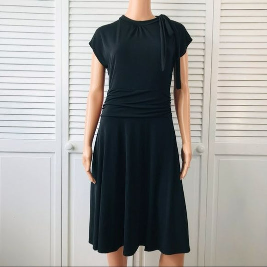 MODCLOTH Black Short Sleeve Dress With Pockets Size L