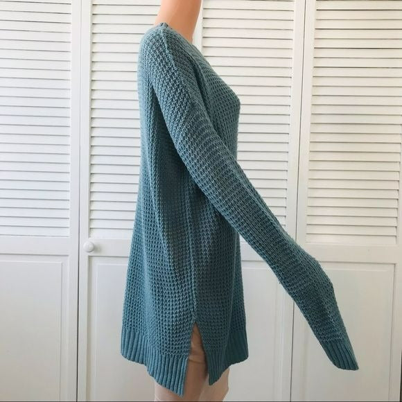 ZENANA PREMIUM Turquoise Knit Sweater Size S