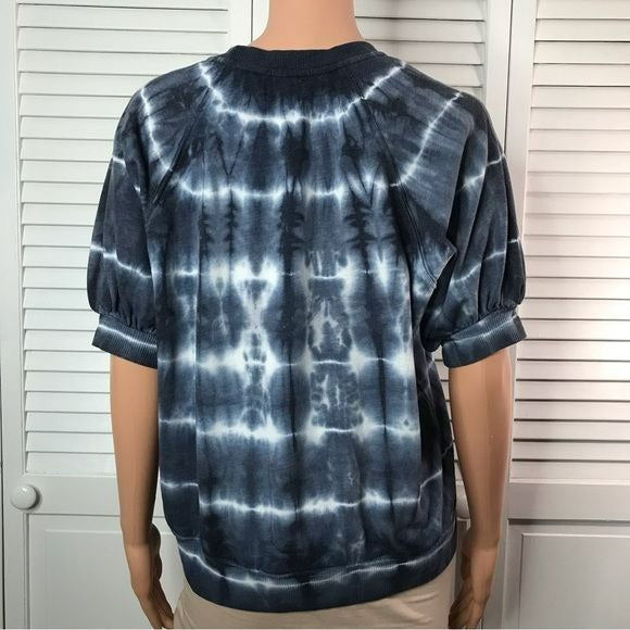 SUNDRY Tie Dye Puff Sleeve Raglan Sweatshirt Size S