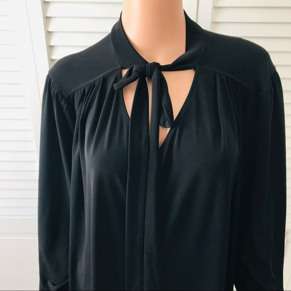 JESSICA LONDON Black Shirt With Neck Tie Size 18/20