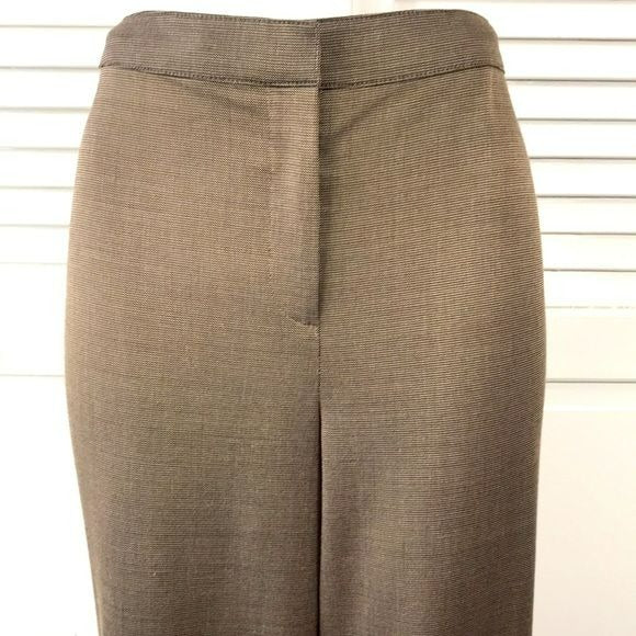 ST. JOHN Brown Wool Blend Pants Size 10