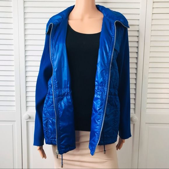 CHICO’S Royal Blue Lightweight Quilted Jacket Size XL