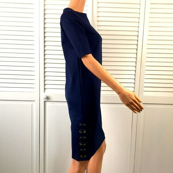 LAUREN RALPH LAUREN Navy Blue Short Sleeve Dress Size XS (new with tags)