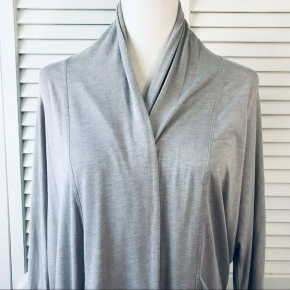 PRANA Gray Open Front Long Sleeve Cardigan Size S