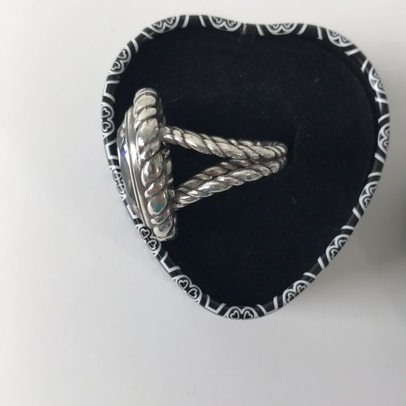 BRIGHTON Gray Crystal Abundant Ring Size 8