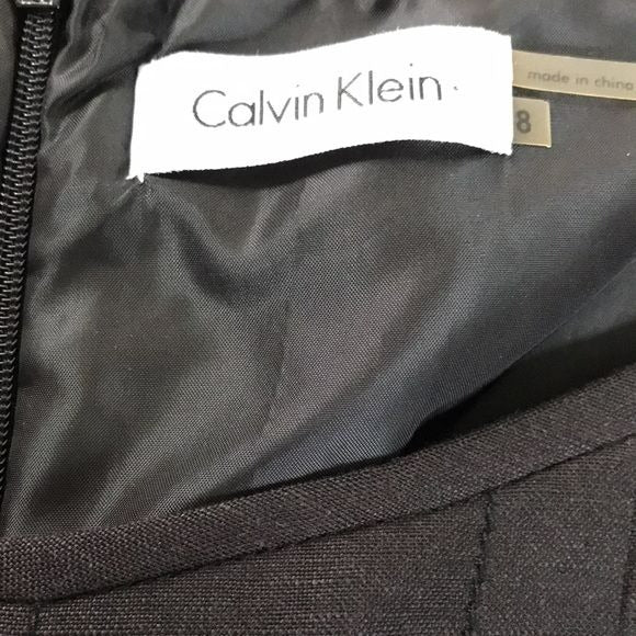 *NEW* CALVIN KLEIN Black Short Sleeve Panel Dress Size 8