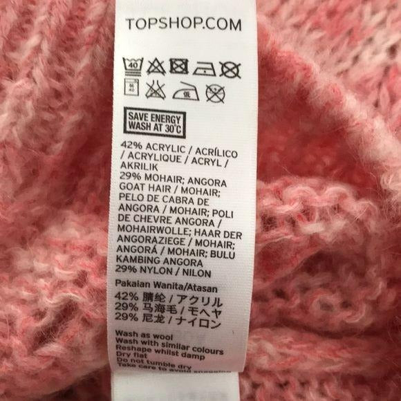 *NEW* TOPSHOP Pink Acrylic Blend Knit Sweater Size 2