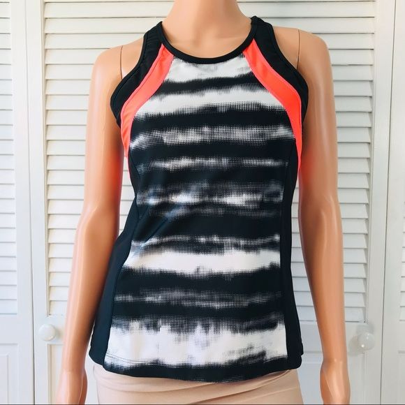 ATHLETA Black Multi Racerback Tank Top Size M