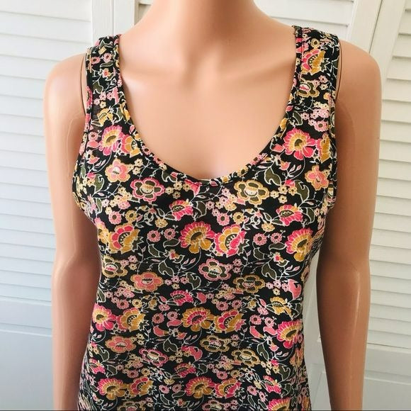 NO BOUNDARIES Black Floral Tank Top