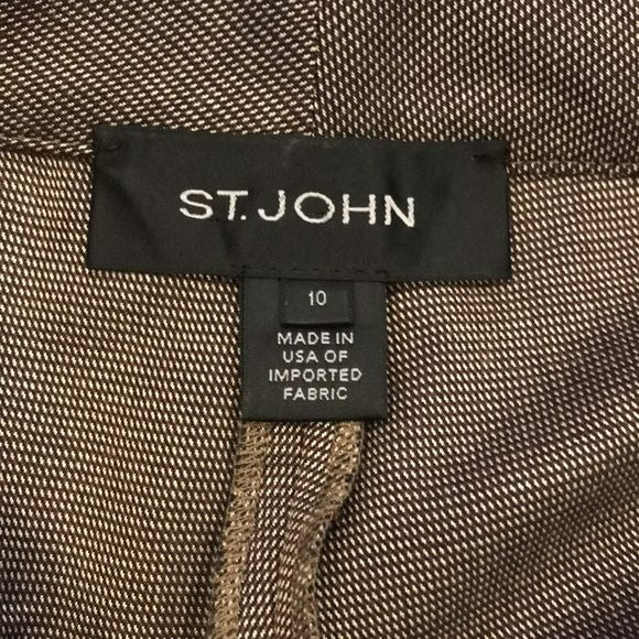 ST. JOHN Brown Wool Blend Pants Size 10