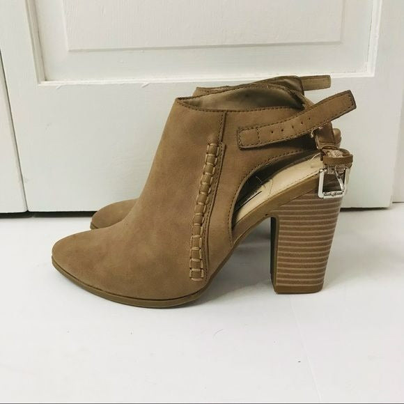 DANA BUCHMAN Tan Claudette Pointed Toe Ankle Booties Size 6.5M