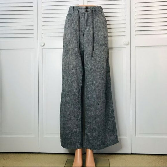 PATAGONIA Gray Island Hemp Wide Leg Organic Cotton Pants Size 6