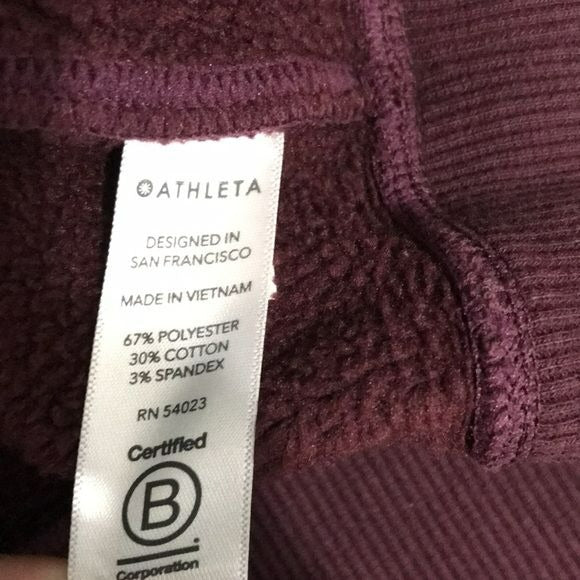 ATHLETA Purple High Collar Sweater Size XS