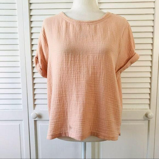 *NEW* MAGASCHONI Pink Organic Cotton Gauze Top