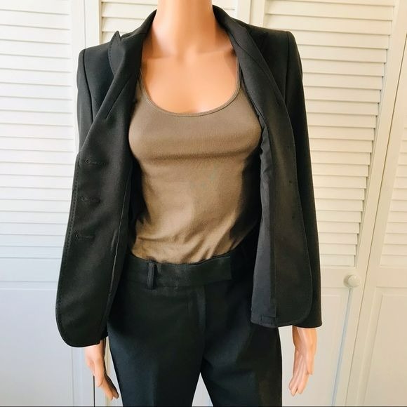 ANNE KLEIN Dark Gray Pant Suit Size 2P