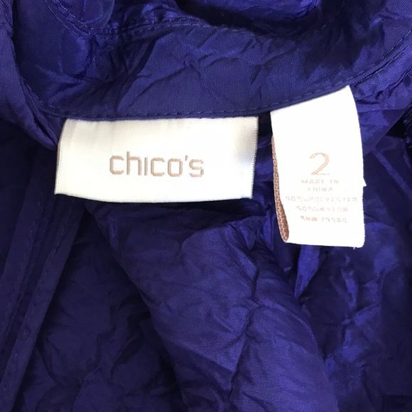 CHICO’S Purple Lightweight Jacket Size L