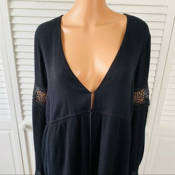 SHOW ME YOUR MUMU Black Sparrow Romper Size M