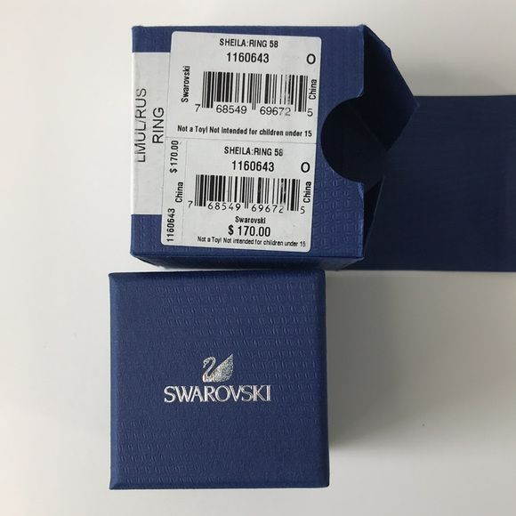 SWAROVSKI Red Silver Sheila Ring Size 8 (new in box)