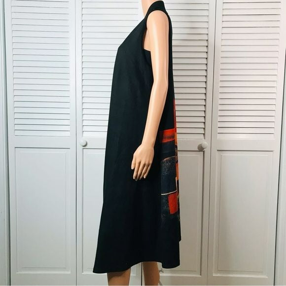 FERATELLI Black Sleeveless Duster Size XL