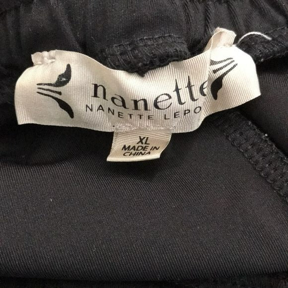 NANETTE By Nanette Lepore Black High Waist Cropped Pants Size XL