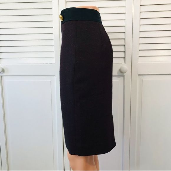 THE LIMITED Burgundy Black Pencil Skirt