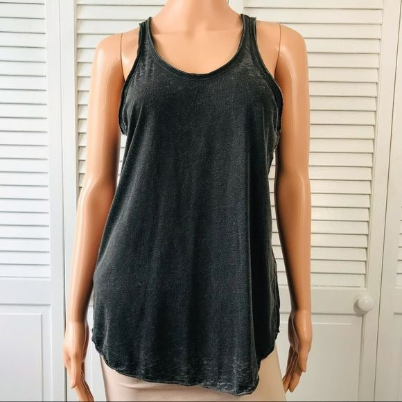 CHASER Dark Gray Distressed Faded Muscle Tank Size M