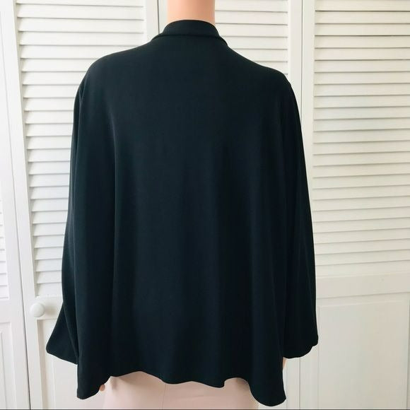 JESSICA LONDON Black Shirt With Neck Tie Size 18/20