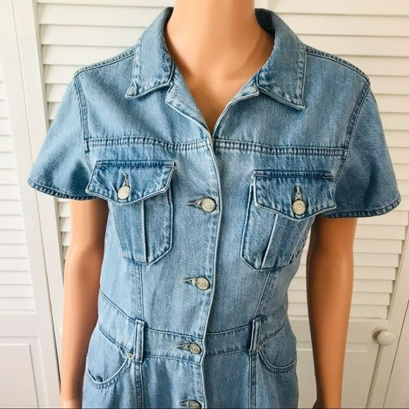 BOYISH Light BlueThe Sydney Cotton Denim Mini Dress Size S