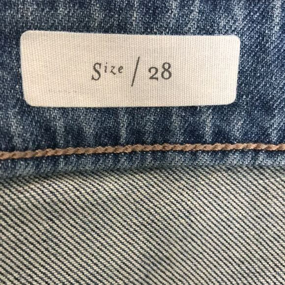 PILCRO AND THE LETTERPRESS BY Anthropologie Blue Tulle Trim Flared Jeans Size 28