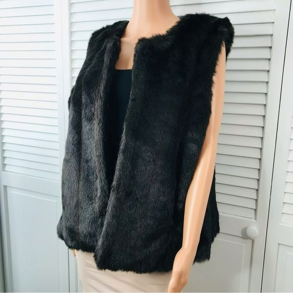 LANE BRYANT Brown Faux Fur Vest Size 14/16