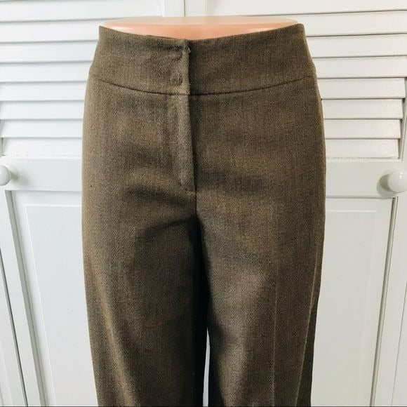AKRIS PUNTO Brown Wool Wide Leg Pants Size 6