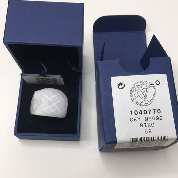 SWAROVSKI White Crystal Cry Ring Size 8 (New in box)
