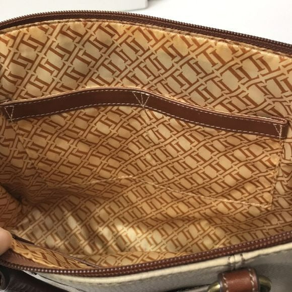 TIGNANELLO Ivory Brown Handbag